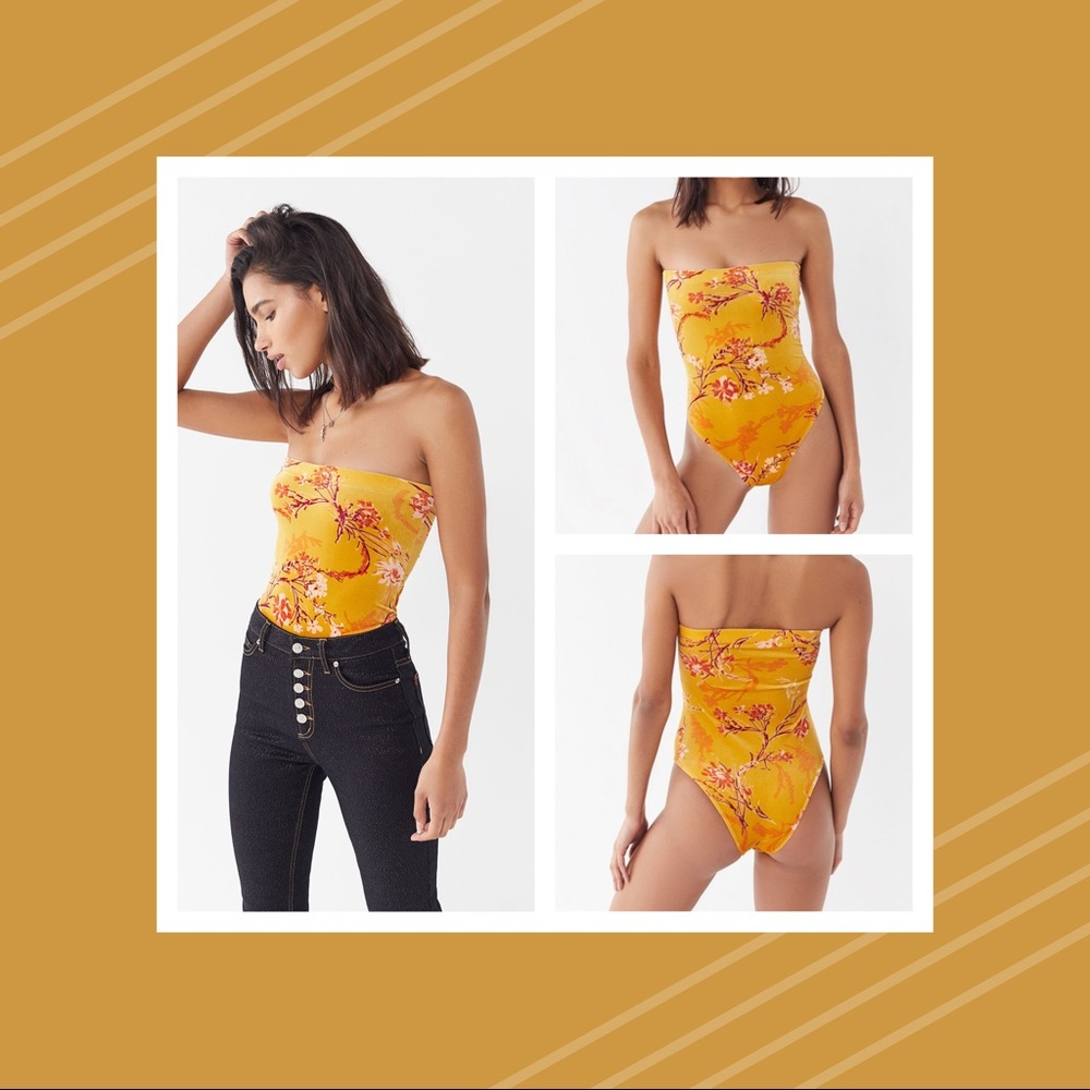 LAST DAY 🌷3 for 20 | OU -Floral Velvet Bodysuit